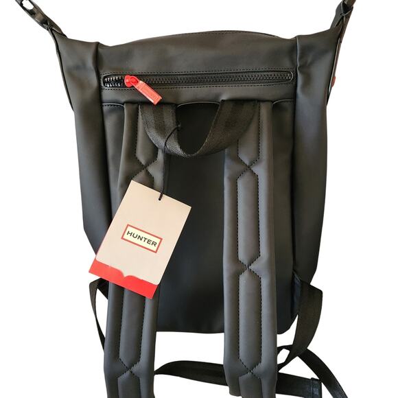NWT Hunter Rubberized Black Backpack - Picture 2 of 4